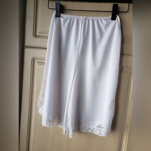 White Lace Trim Half Slip